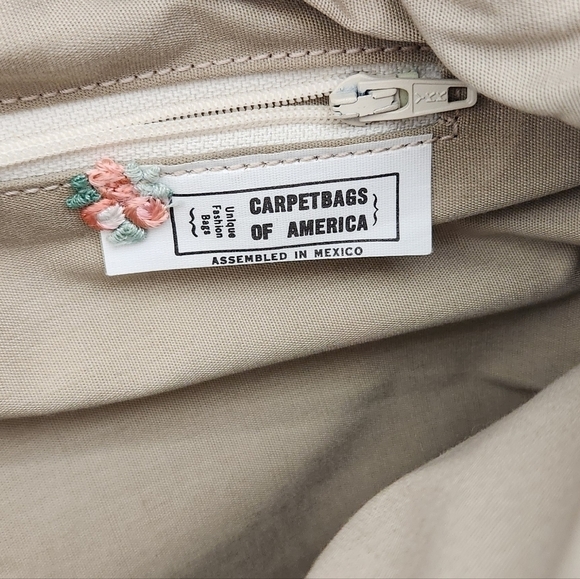 RETRO VINTAGE 1970’S LEATHER CARPETBAGS OF AMERICA BAG, Free Scarf Top - Picture 16 of 16